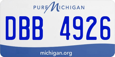 MI license plate DBB4926
