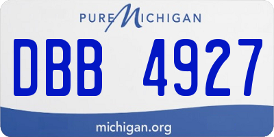 MI license plate DBB4927