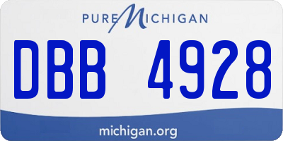 MI license plate DBB4928