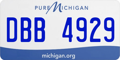 MI license plate DBB4929