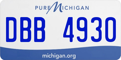 MI license plate DBB4930