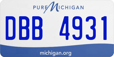 MI license plate DBB4931