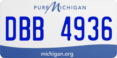 MI license plate DBB4936