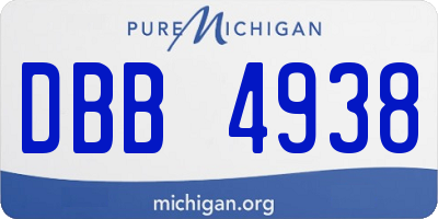 MI license plate DBB4938