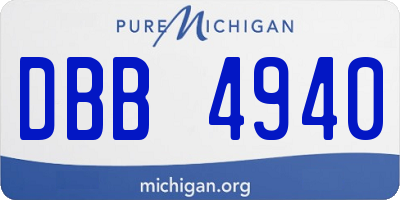 MI license plate DBB4940