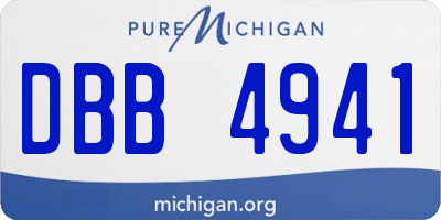 MI license plate DBB4941