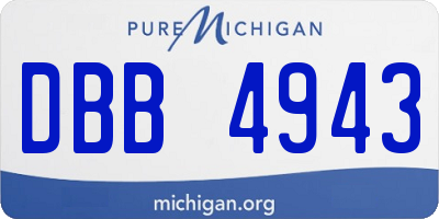 MI license plate DBB4943