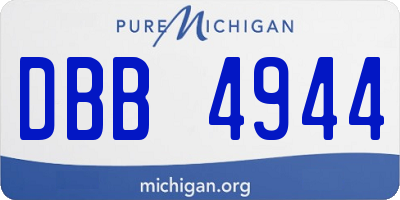 MI license plate DBB4944