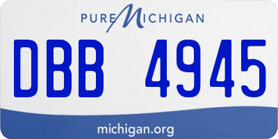MI license plate DBB4945