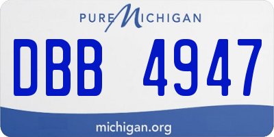 MI license plate DBB4947