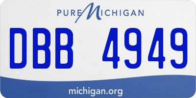 MI license plate DBB4949