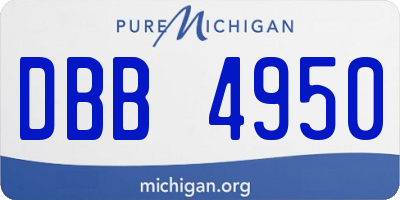 MI license plate DBB4950