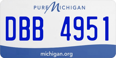 MI license plate DBB4951