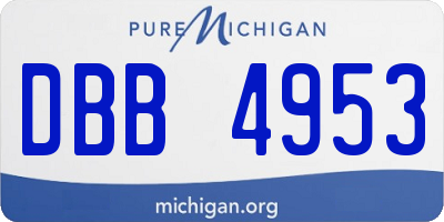 MI license plate DBB4953