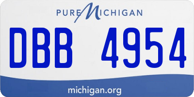 MI license plate DBB4954
