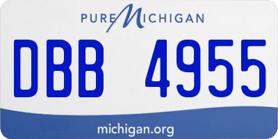 MI license plate DBB4955