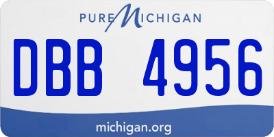 MI license plate DBB4956