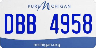 MI license plate DBB4958