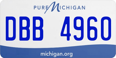 MI license plate DBB4960