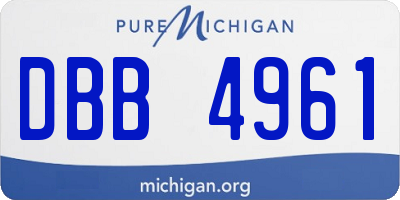 MI license plate DBB4961