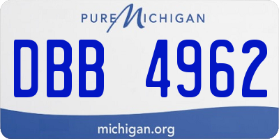 MI license plate DBB4962