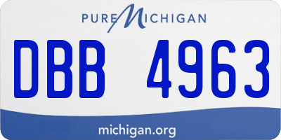 MI license plate DBB4963