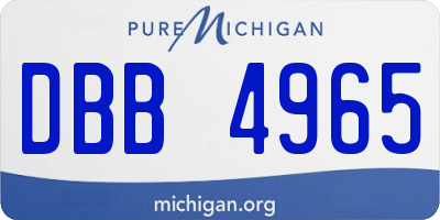 MI license plate DBB4965
