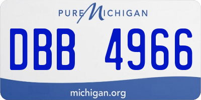MI license plate DBB4966