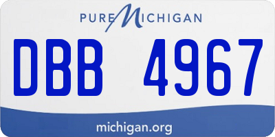 MI license plate DBB4967
