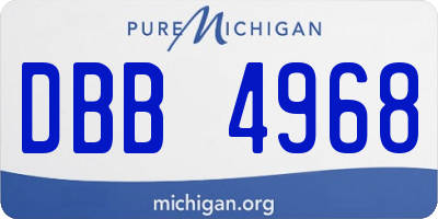 MI license plate DBB4968