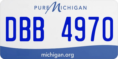 MI license plate DBB4970