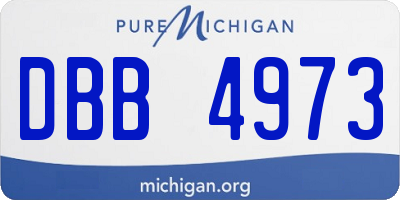 MI license plate DBB4973
