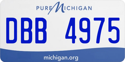 MI license plate DBB4975