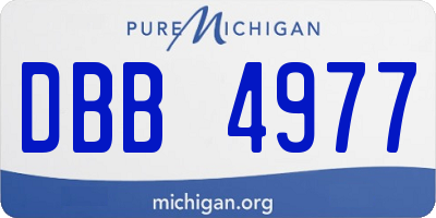 MI license plate DBB4977