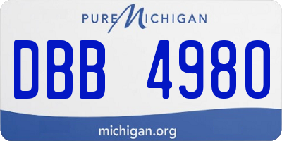 MI license plate DBB4980
