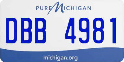 MI license plate DBB4981