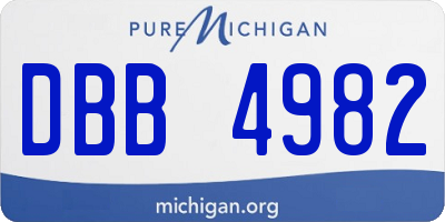 MI license plate DBB4982