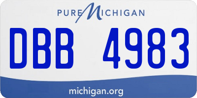 MI license plate DBB4983