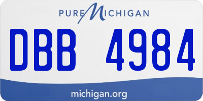 MI license plate DBB4984