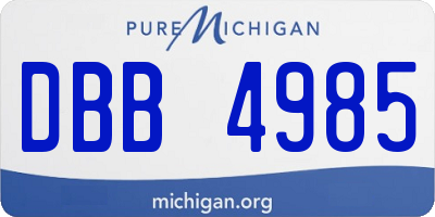 MI license plate DBB4985