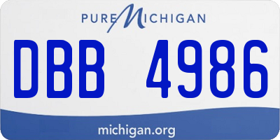 MI license plate DBB4986