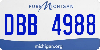 MI license plate DBB4988