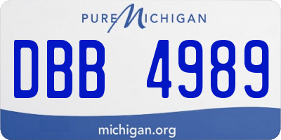 MI license plate DBB4989