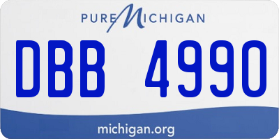 MI license plate DBB4990