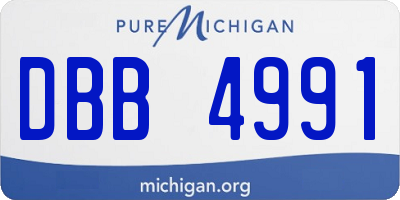 MI license plate DBB4991
