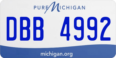 MI license plate DBB4992