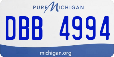 MI license plate DBB4994