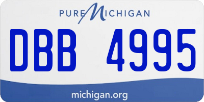MI license plate DBB4995