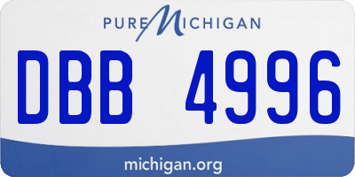 MI license plate DBB4996