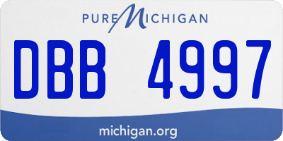 MI license plate DBB4997